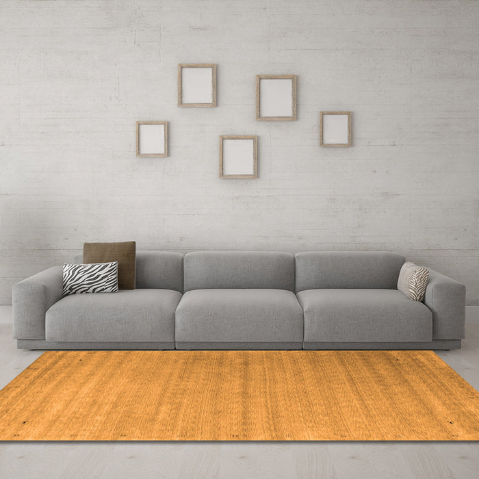 Machine Washable Abstract Orange Contemporary Area Rugs in a Living Room, wshcon2442org