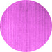 Round Machine Washable Abstract Pink Contemporary Rug, wshcon2442pnk