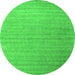 Machine Washable Abstract Green Contemporary Area Rugs, wshcon2442grn