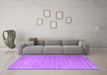 Machine Washable Abstract Purple Contemporary Area Rugs in a Living Room, wshcon2442pur