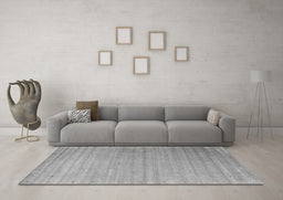 Machine Washable Abstract Gray Contemporary Rug in a Living Room,, wshcon2442gry