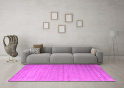 Machine Washable Abstract Pink Contemporary Rug in a Living Room, wshcon2442pnk