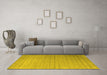 Machine Washable Abstract Yellow Contemporary Rug in a Living Room, wshcon2442yw