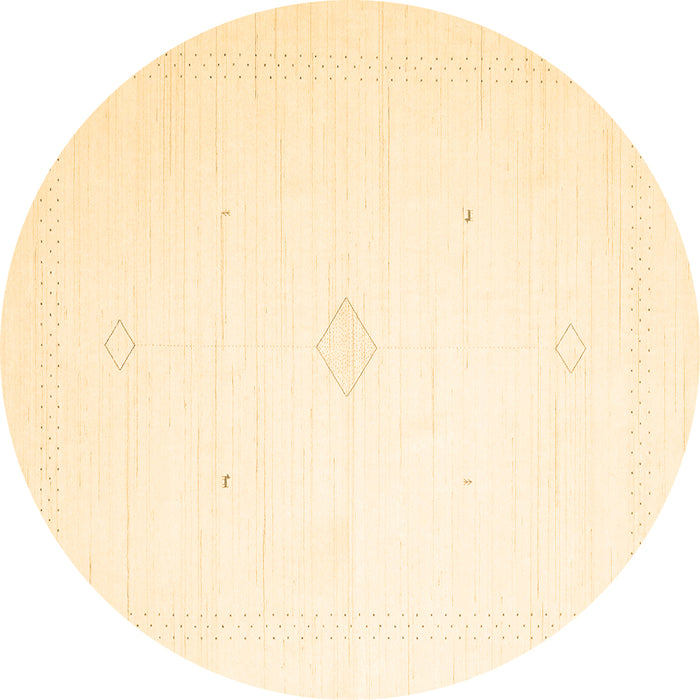 Round Machine Washable Solid Brown Modern Rug, wshcon2443brn