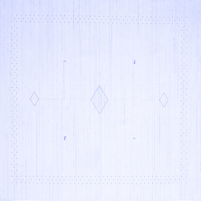 Square Solid Blue Modern Rug, con2443blu