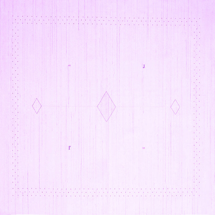 Square Solid Purple Modern Rug, con2443pur