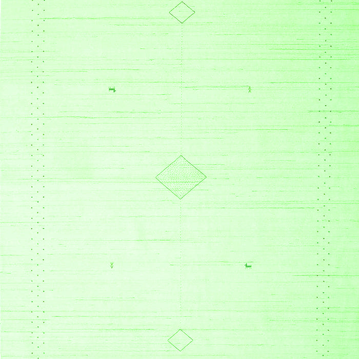 Serging Thickness of Machine Washable Solid Green Modern Area Rugs, wshcon2443grn