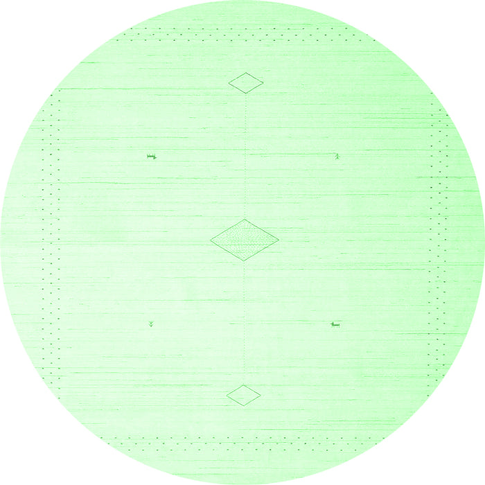 Round Solid Emerald Green Modern Rug, con2443emgrn