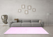 Machine Washable Solid Pink Modern Rug in a Living Room, wshcon2443pnk