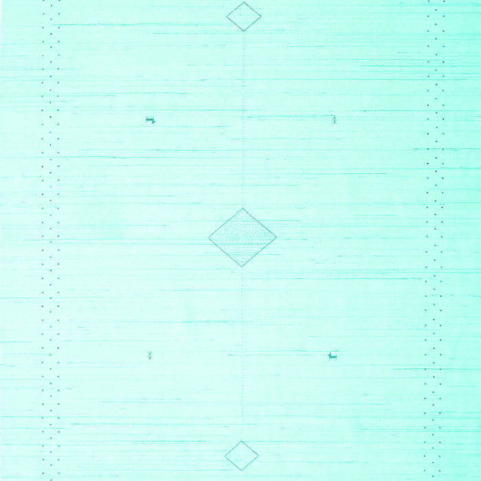 Machine Washable Solid Turquoise Modern Area Rugs, wshcon2443turq