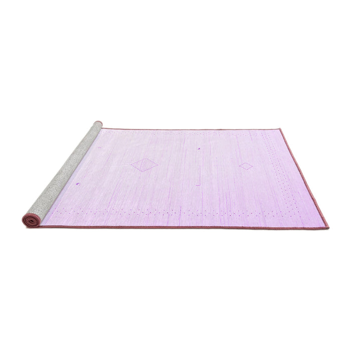Sideview of Machine Washable Solid Purple Modern Area Rugs, wshcon2443pur