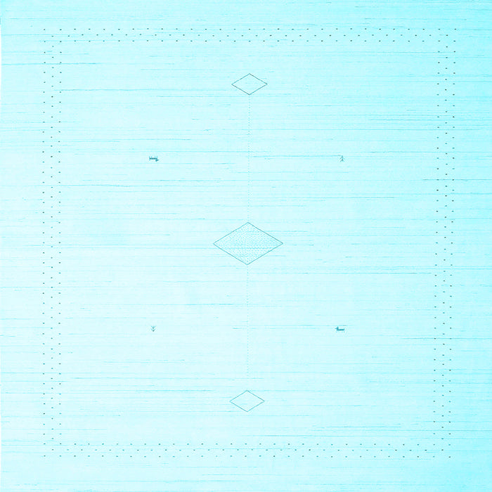 Square Solid Light Blue Modern Rug, con2443lblu
