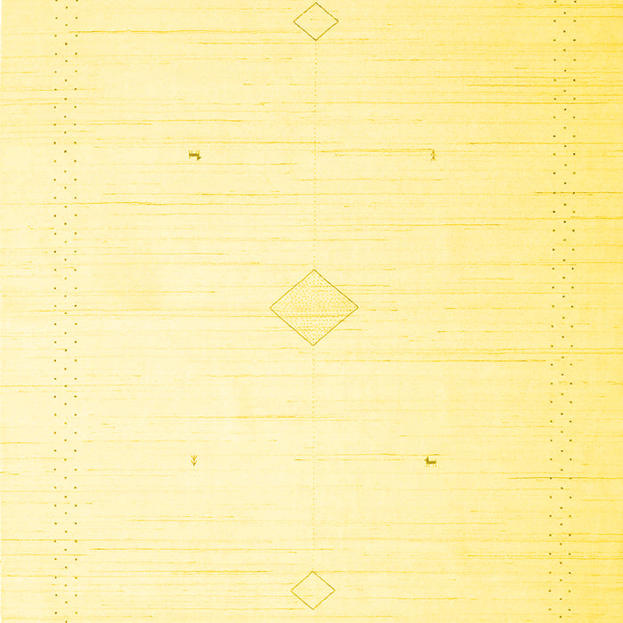 Machine Washable Solid Yellow Modern Rug, wshcon2443yw