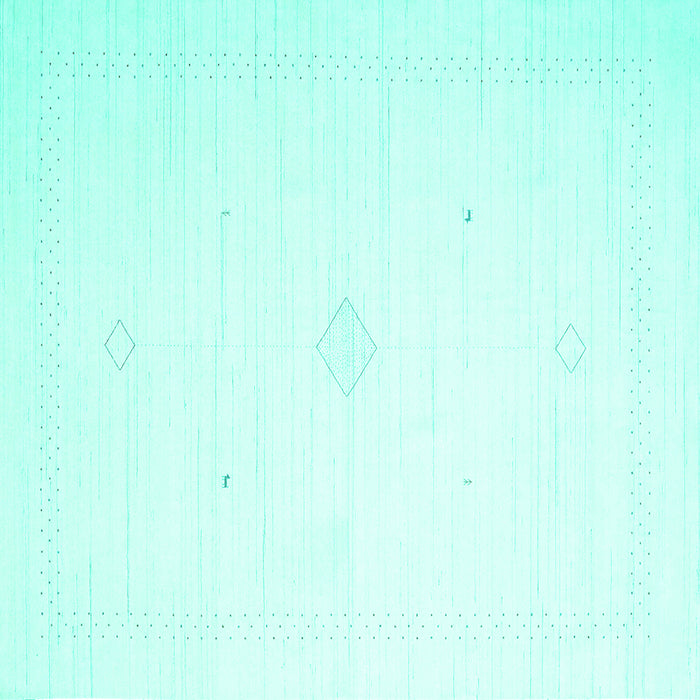 Square Solid Turquoise Modern Rug, con2443turq