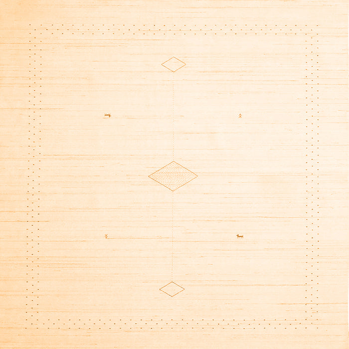 Round Machine Washable Solid Orange Modern Area Rugs, wshcon2443org