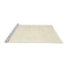 Serging Thickness of Machine Washable Contemporary Moccasin Beige Rug, wshcon2444