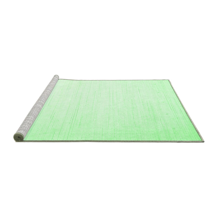 Sideview of Machine Washable Solid Emerald Green Modern Area Rugs, wshcon2444emgrn