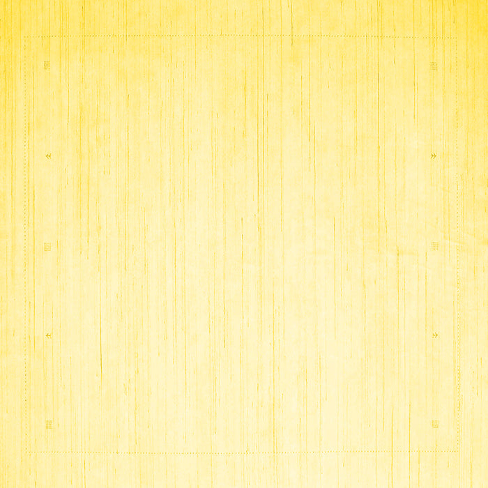 Square Solid Yellow Modern Rug, con2444yw