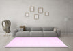 Machine Washable Solid Pink Modern Rug in a Living Room, wshcon2444pnk