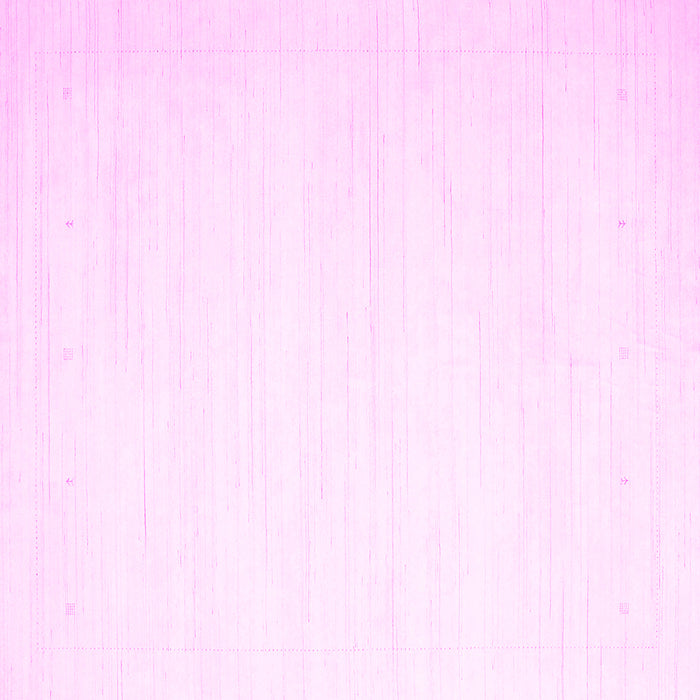 Square Solid Pink Modern Rug, con2444pnk