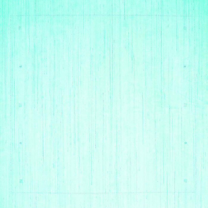 Square Solid Turquoise Modern Rug, con2444turq