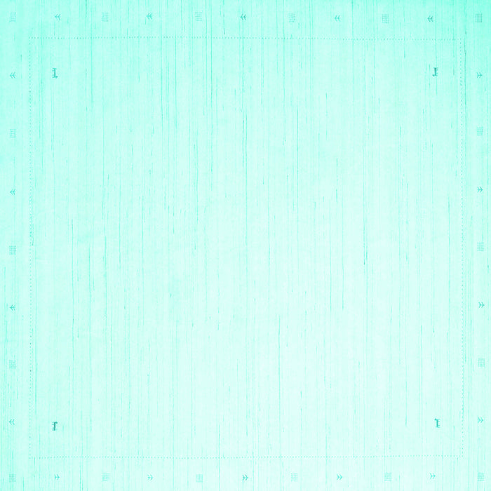 Square Solid Turquoise Modern Rug, con2445turq