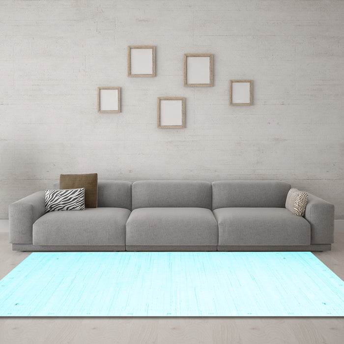 Machine Washable Solid Light Blue Modern Rug in a Living Room, wshcon2445lblu