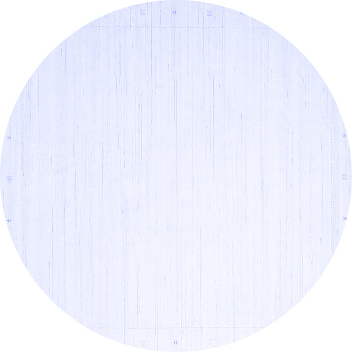 Round Solid Blue Modern Rug, con2445blu