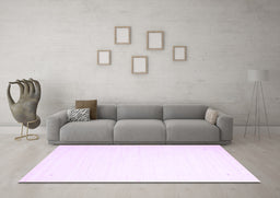 Machine Washable Solid Purple Modern Area Rugs in a Living Room, wshcon2445pur