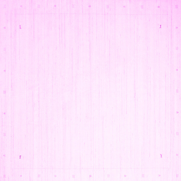 Square Solid Pink Modern Rug, con2445pnk