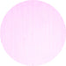 Round Solid Pink Modern Rug, con2445pnk