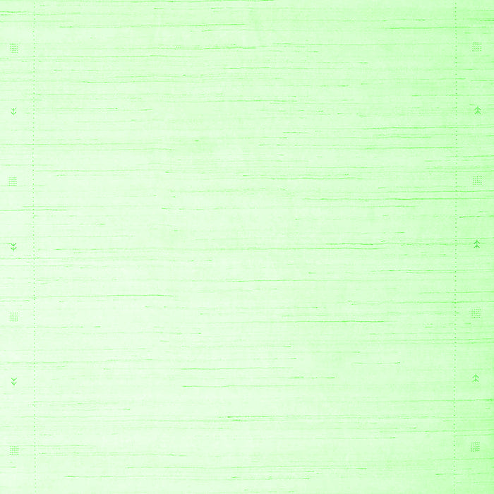 Serging Thickness of Machine Washable Solid Green Modern Area Rugs, wshcon2445grn