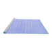 Sideview of Machine Washable Solid Blue Modern Rug, wshcon2446blu