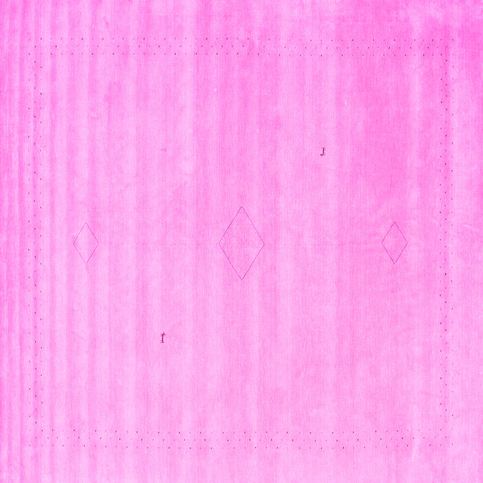 Square Solid Pink Modern Rug, con2446pnk