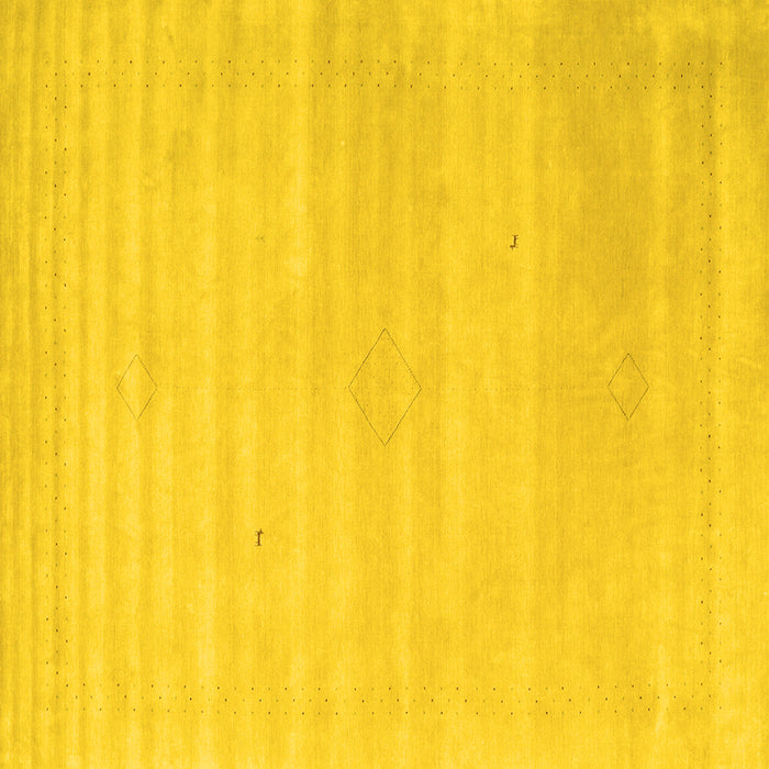 Square Solid Yellow Modern Rug, con2446yw