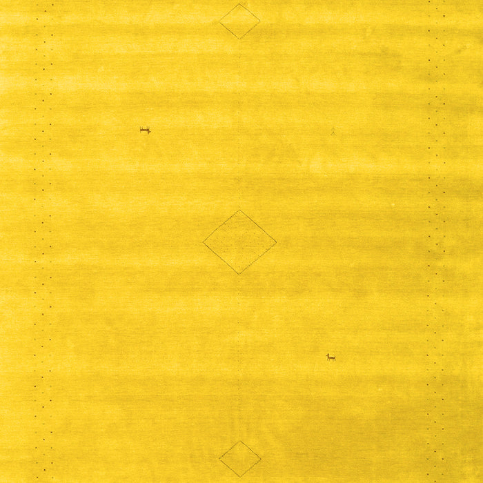 Machine Washable Solid Yellow Modern Rug, wshcon2446yw