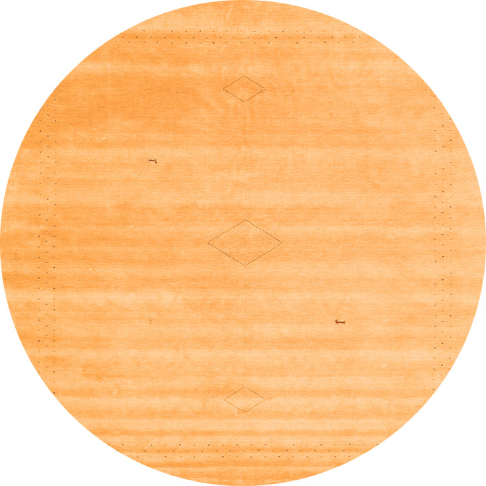 Square Solid Orange Modern Rug, con2446org