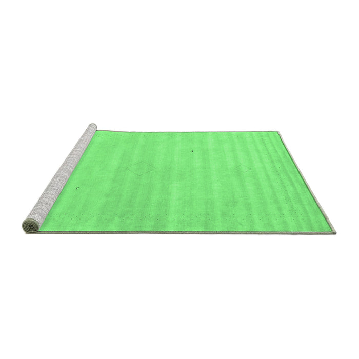 Sideview of Machine Washable Solid Emerald Green Modern Area Rugs, wshcon2446emgrn