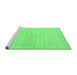 Sideview of Machine Washable Solid Emerald Green Modern Area Rugs, wshcon2446emgrn