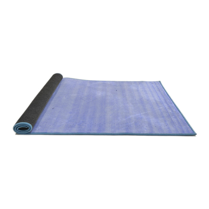 Sideview of Solid Blue Modern Rug, con2446blu