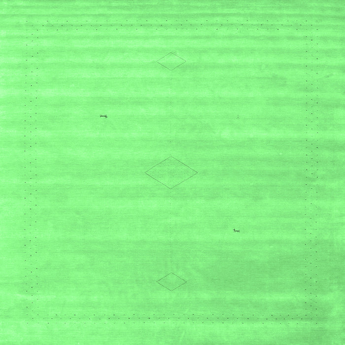 Square Solid Emerald Green Modern Rug, con2446emgrn