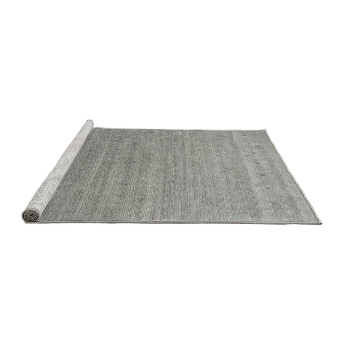 Serging Thickness of Machine Washable Contemporary Dark Gray Rug, wshcon2447