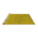 Sideview of Machine Washable Abstract Yellow Contemporary Rug, wshcon2447yw