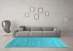 Machine Washable Abstract Light Blue Contemporary Rug in a Living Room, wshcon2447lblu