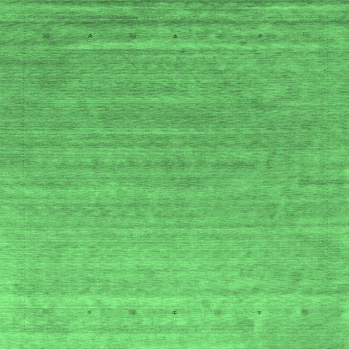 Square Abstract Emerald Green Contemporary Rug, con2447emgrn