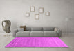 Machine Washable Abstract Pink Contemporary Rug in a Living Room, wshcon2447pnk