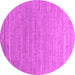 Round Abstract Pink Contemporary Rug, con2447pnk