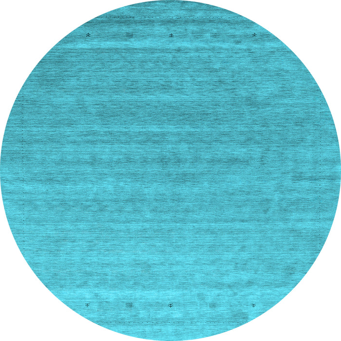 Round Abstract Light Blue Contemporary Rug, con2447lblu