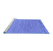 Sideview of Machine Washable Abstract Blue Contemporary Rug, wshcon2447blu