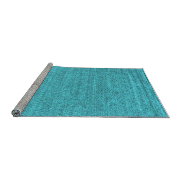 Sideview of Machine Washable Abstract Light Blue Contemporary Rug, wshcon2447lblu